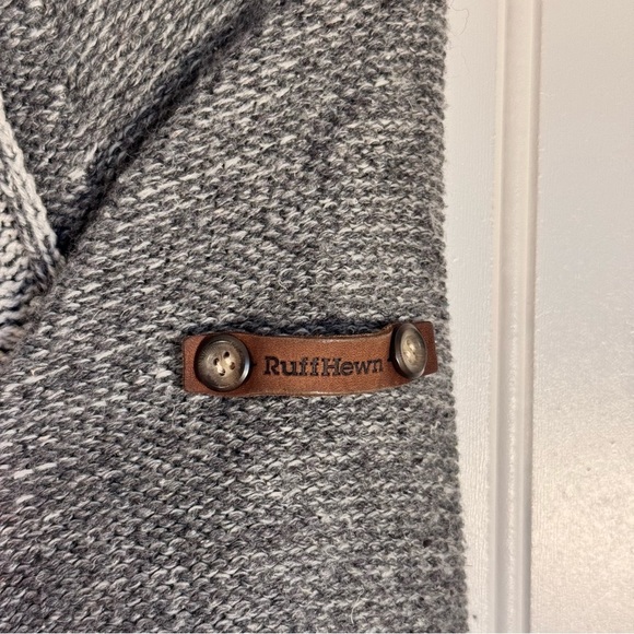 Ruff Hewn Silk Blend Full Zip Raw Hem Sweater Two-Tone Gray Women’s Size Large - Picture 5 of 11